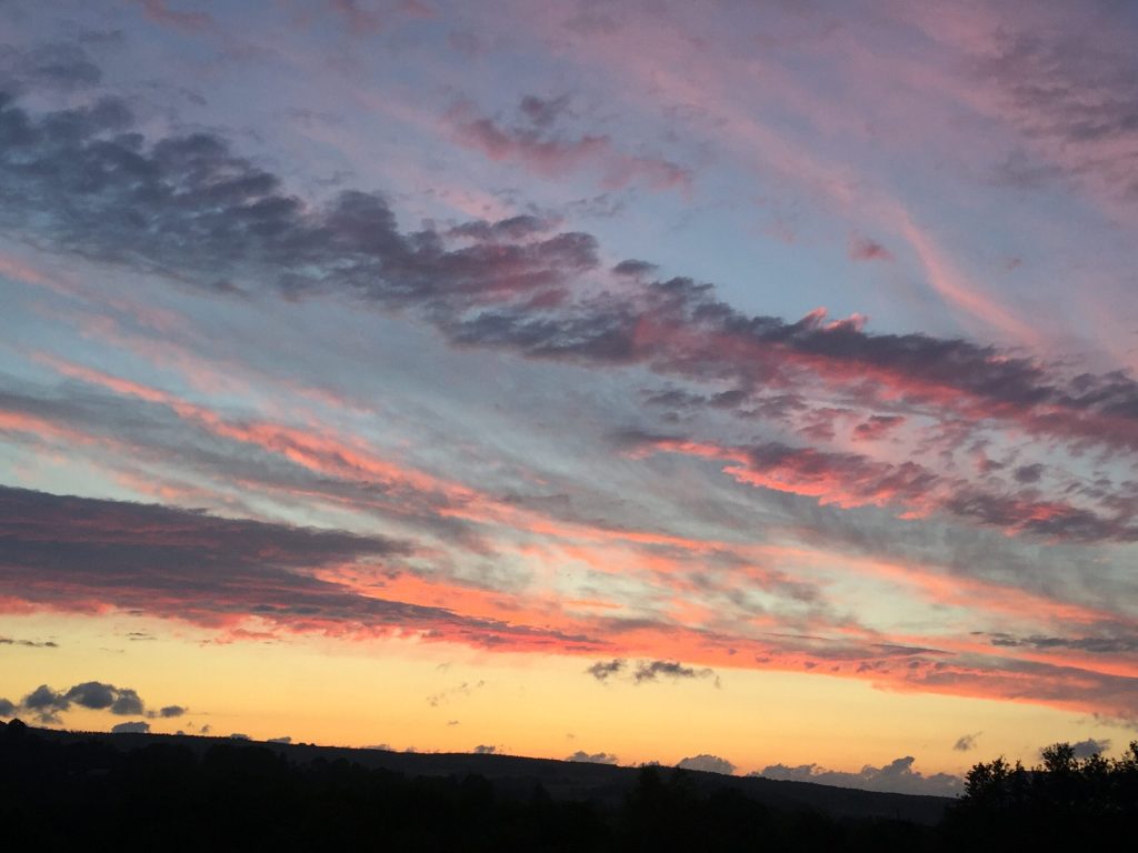Sunset camping zonsondergang